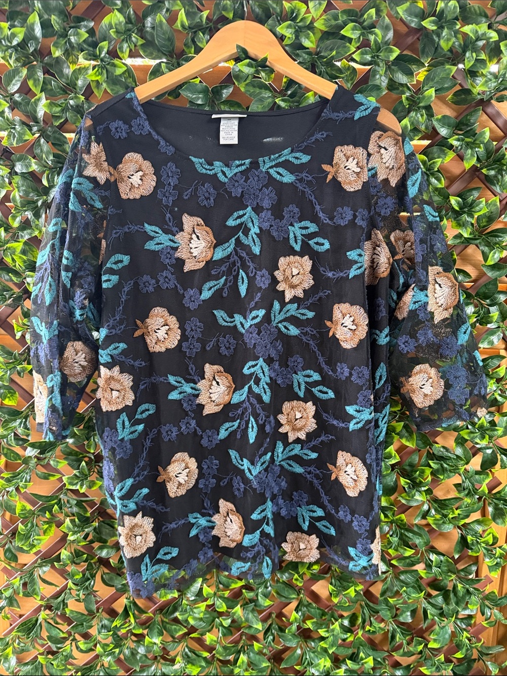 Catherine’s Embroidered Floral Top